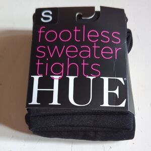 New HUE Black Footless Sweater Tights Small